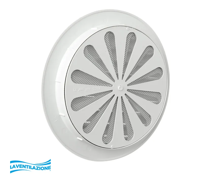 La Ventilazione Griglia tonda incasso foro Ø160 mm bianca