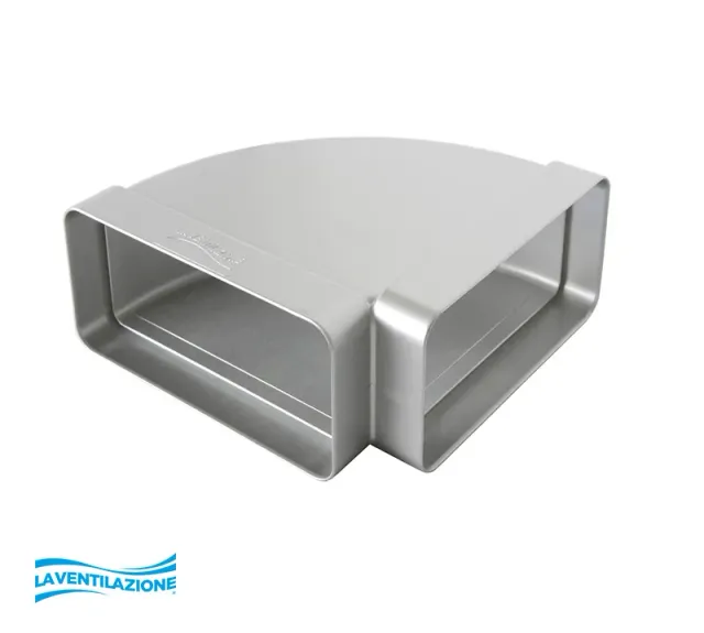 La Ventilazione Curva Orizzontale 120x60 mm Tubo Rettangolare PVC