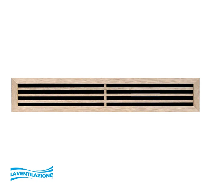 La Ventilazione Linea Wood griglia legno alette dritte