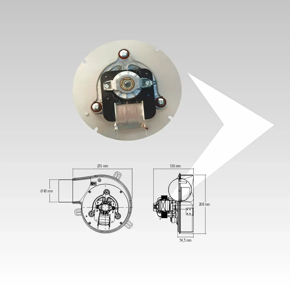 Trial CAF15Y126PSH Estrattore Fumi Pellet 150 mm