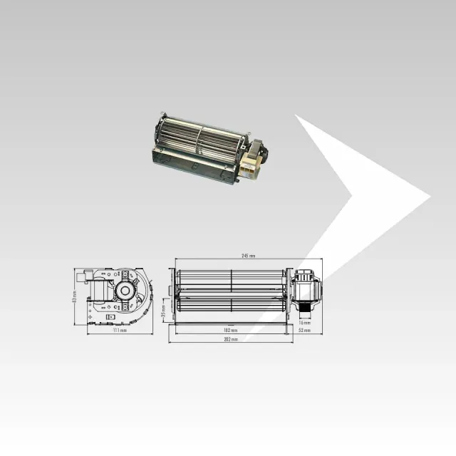 Trial THS18B6-026-D7 ventilatore tangenziale ventola 182 mm