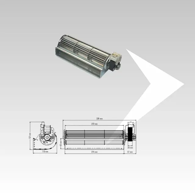 Trial THS27B5-007-D1 ventilatore tangenziale 272 mm silenzioso