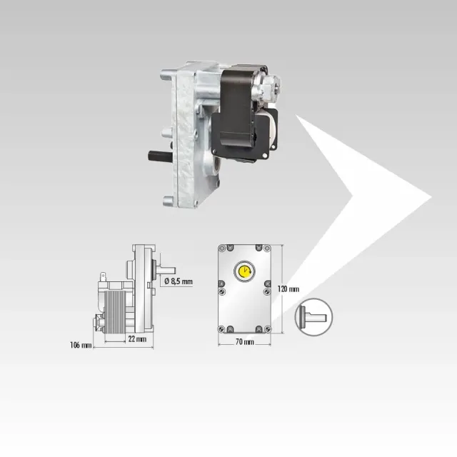 AMR Top FB1137 motoriduttore Mellor 4,75 rpm pellet