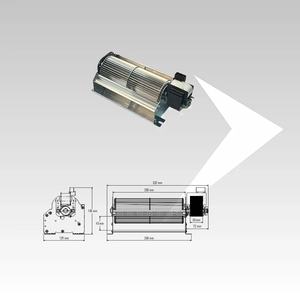Trial 8A123B-010-D2 ventilatore tangenziale 230mm stufa pellet