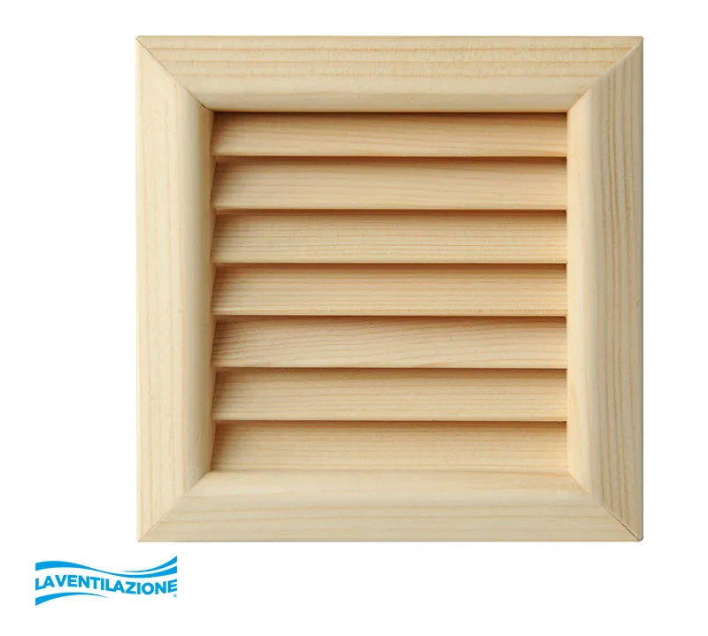 La Ventilazione Linea Wood Griglia quadra in legno