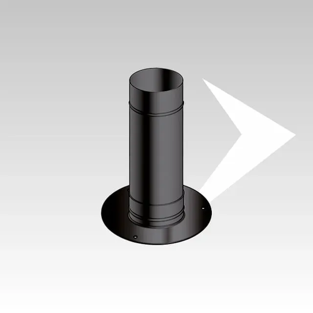 AMR Top SP Black SPB07 Tubo Monoparete con Rosone Nero