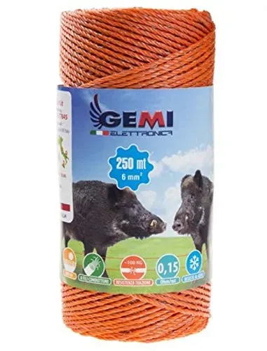 GEMI Filo Conduttore Recinto Elettrico 250 m 6 mm²