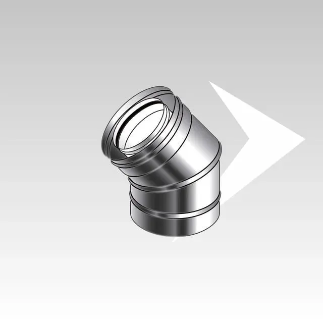 AMR Top CXP05 curva 45° coassiale inox-PPs 60/100