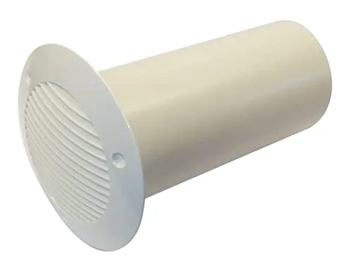 Airflow Kit Canalizzazione Tubo Rigido Ø150x350 mm con Griglia Bianca