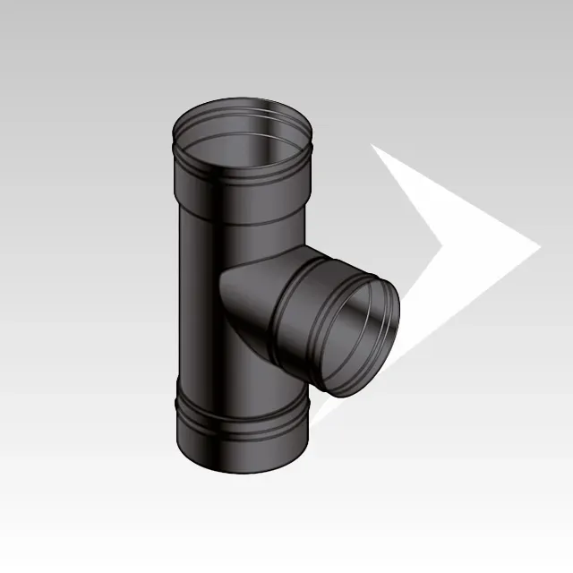 AMR Top SP1212 raccordo a T 90° FFM nero pellet ø80-120