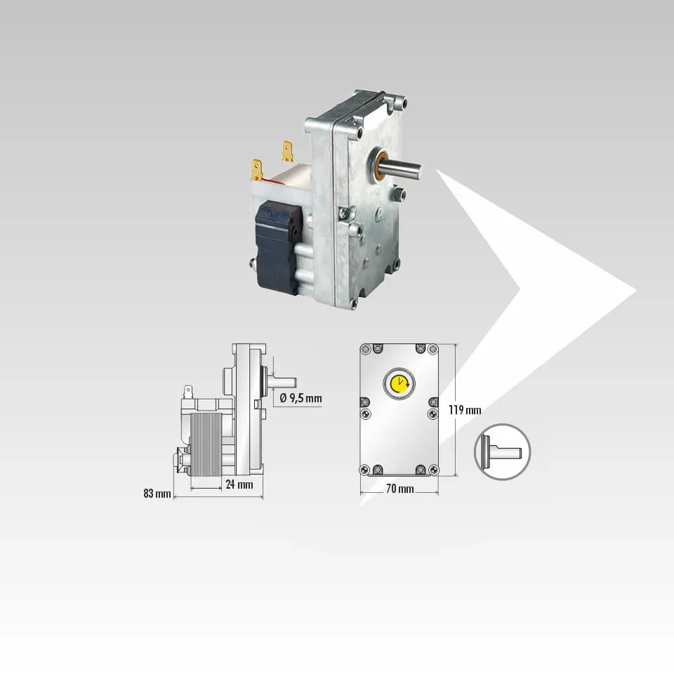 Merkle Korff S10421 motoriduttore pellet 3,5 rpm 9,5 mm