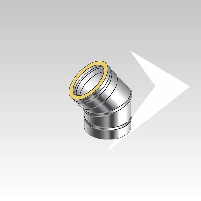 AMR Top DP25 DPC2507 curva 45° doppia parete inox