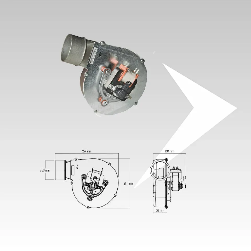 Fergas 260910 Estrattore Fumi 190 m³/h 48W