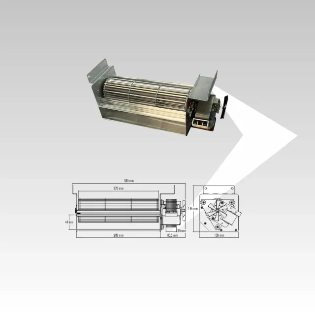 Fergas 158201-D8 ventilatore tangenziale 270 mm motore Dx