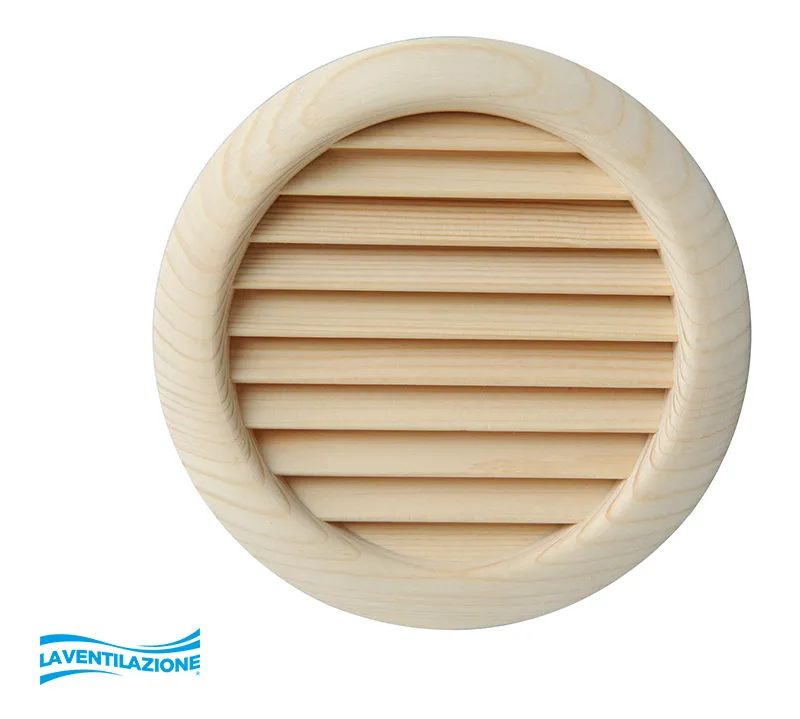 La Ventilazione Griglia legno tonda Linea Wood
