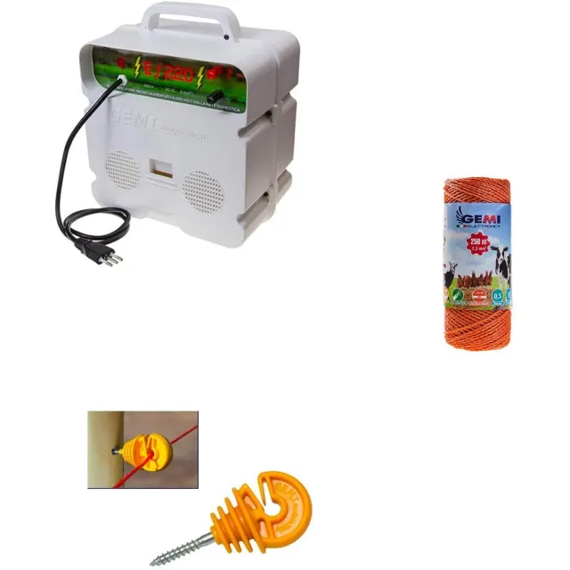 Gemi Kit Recinto Elettrico 220V Filo 250 m 100 pz