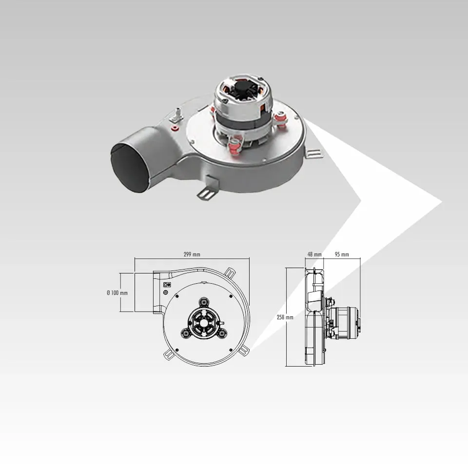 EMC Fime AMRPL30 estrattore fumi ventola 180 mm pellet