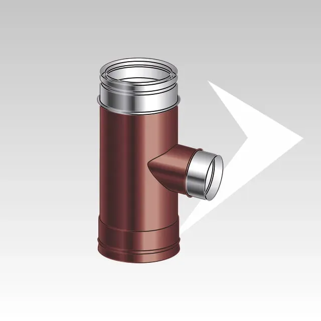 AMR Top DPAC11 raccordo T 90° doppia parete 80 mm