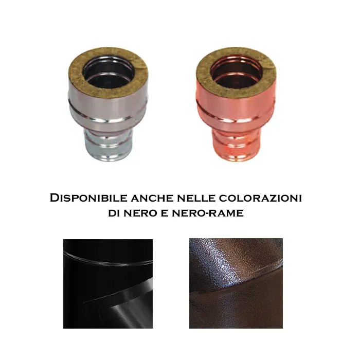 Piemme raccordo mono doppia parete canna fumaria 50