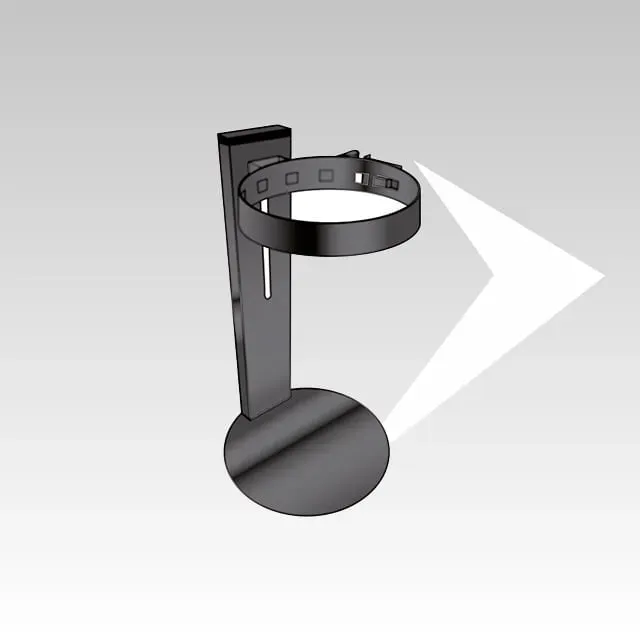 AMR Top Coax Pellet CXPB38 supporto regolabile 15-27 cm inox nero