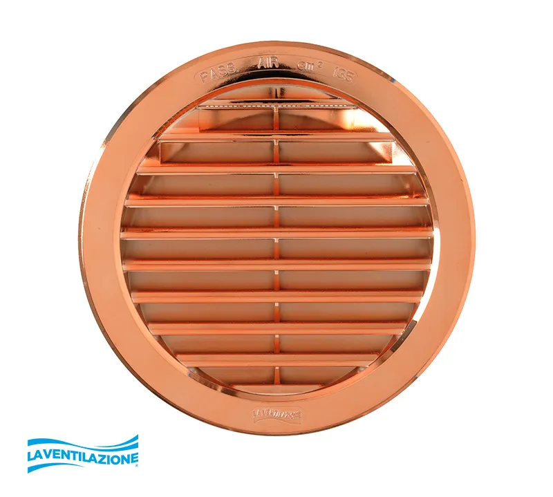 La Ventilazione Griglia tonda incasso foro Ø160 mm bianca