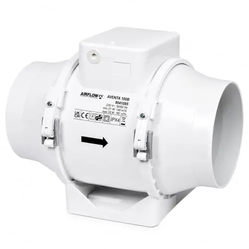 Airflow Aventa 100B Estrattore In Linea 100 mm Basic 2 Velocità