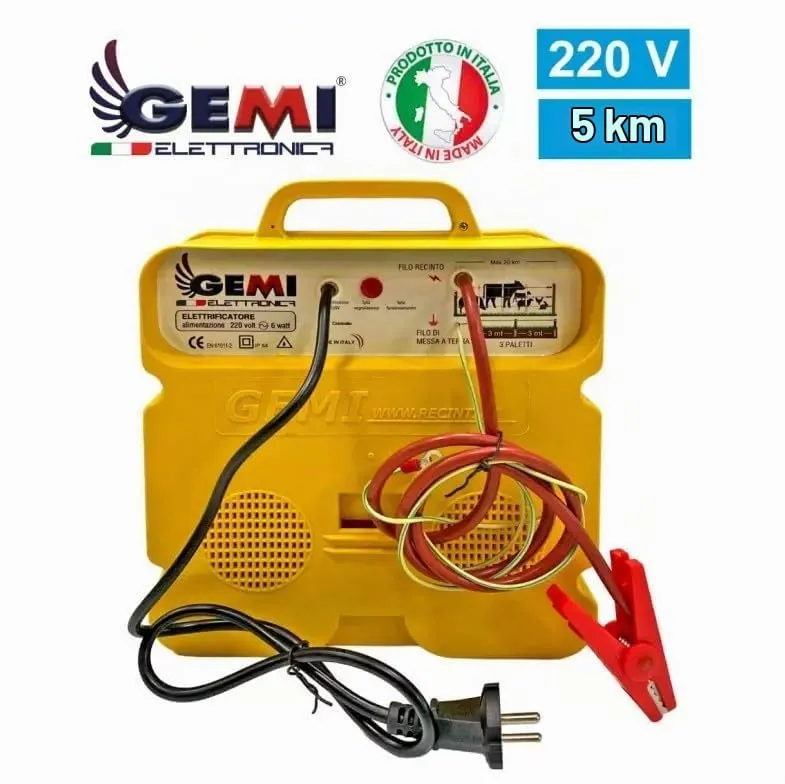 GEMI Elettrificatore Depotenziato 220V Recinto 5 km 2J