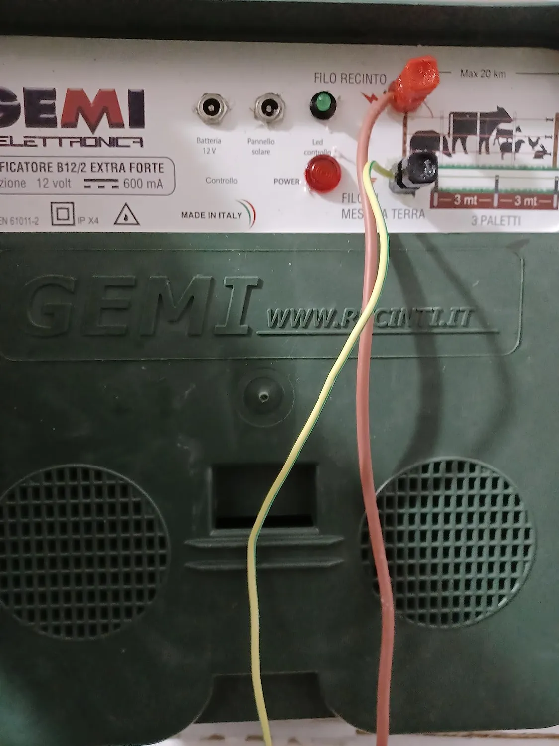 Gemi Elettrificatore B/12 Recinto Elettrico Solare 50W