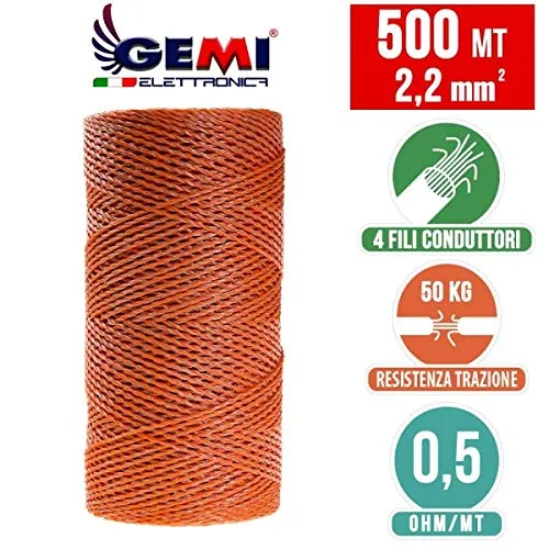 Gemi Filo Conduttore Recinto 500 m 2,2 mmq 4 Fili