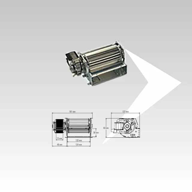 Trial TAS12B-018-S6 ventilatore tangenziale 122 mm pellet
