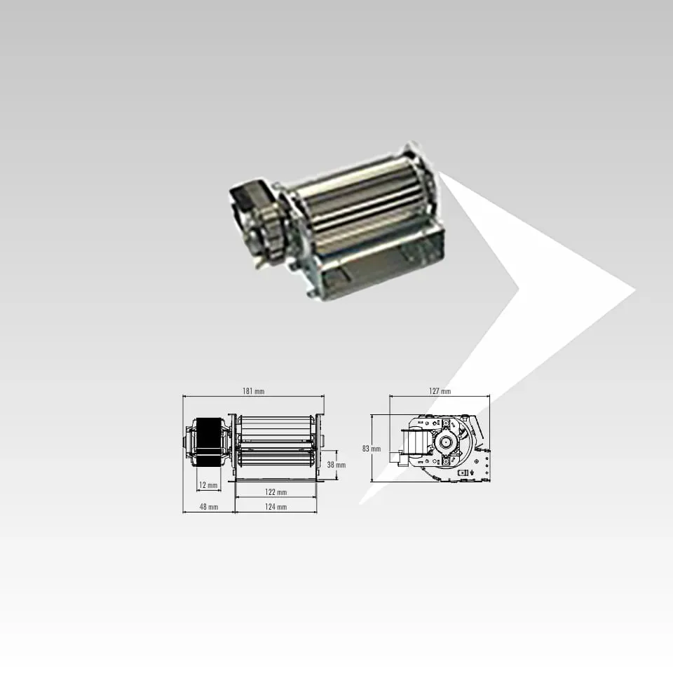 Trial TAS12B-018-S6 ventilatore tangenziale 122 mm pellet