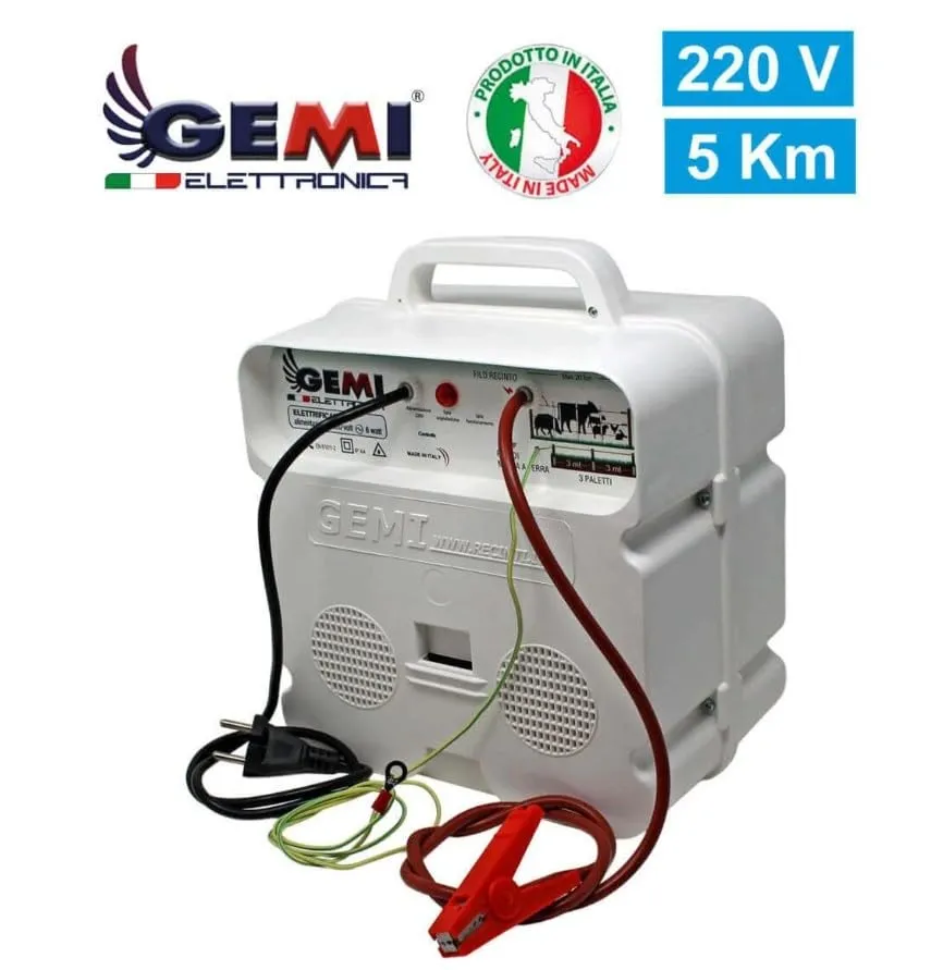 Gemi E220 Elettrificatore Recinto 220V 5 km 10000V 5J
