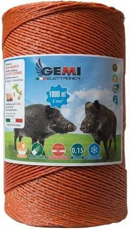Gemi Filo Recinto Elettrico 1000 m 6 mm² 8 Fili