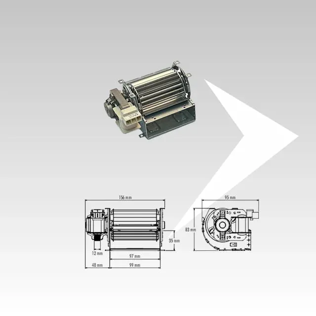 Trial THS09B6-002-S7 ventilatore tangenziale ventola 97 mm