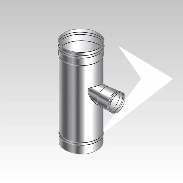 AMR Top SP118 Raccordo T 90° Monoparete Femmina 80 mm Inox