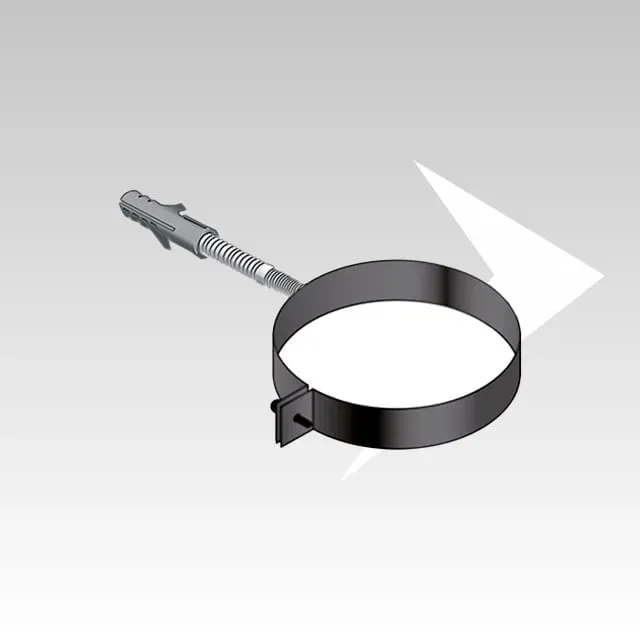AMR Top SP Black SPB23 collare a muro con tassello inox