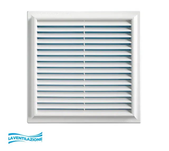 La Ventilazione G griglia aerazione quadra alette inclinate