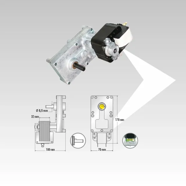 AMR Top Mellor FB1285 motoriduttore 3 rpm con encoder