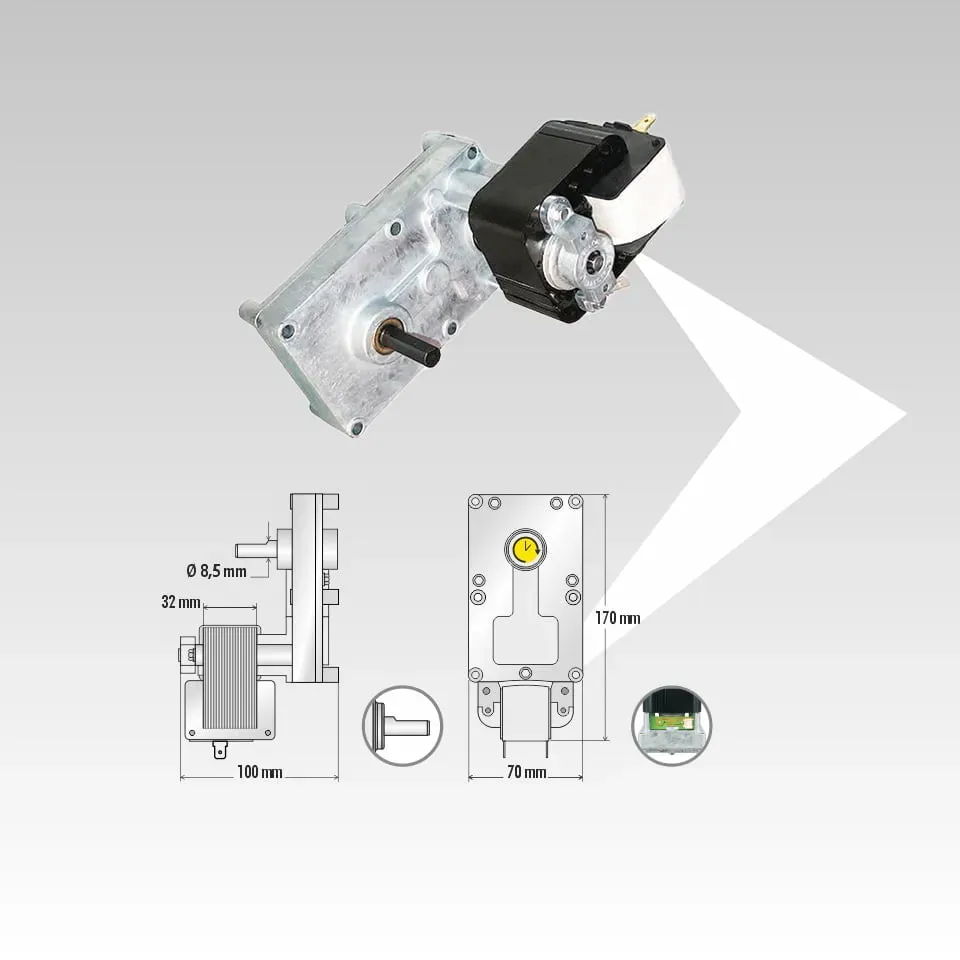 AMR Top Mellor FB1285 motoriduttore 3 rpm con encoder
