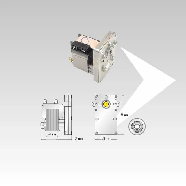Bcz 510 AM5105095 motoriduttore pellet 5 rpm albero cavo