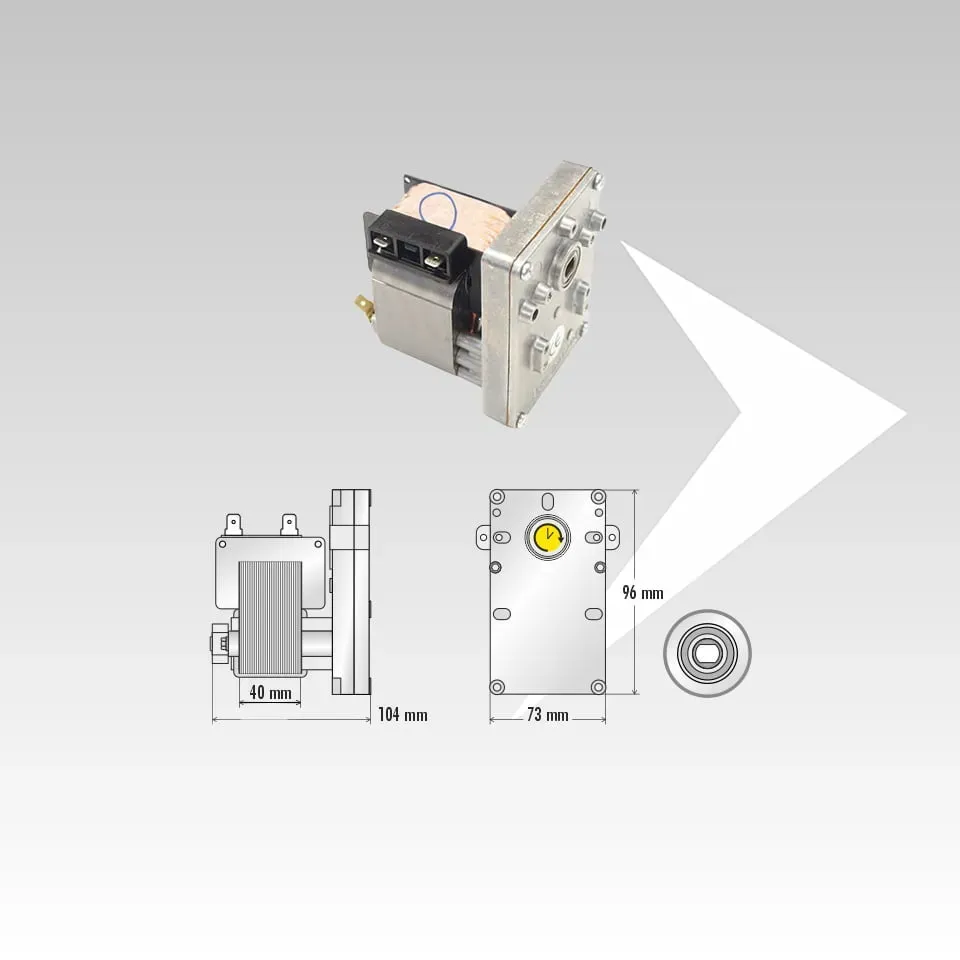 Bcz 510 AM5105095 motoriduttore pellet 5 rpm albero cavo