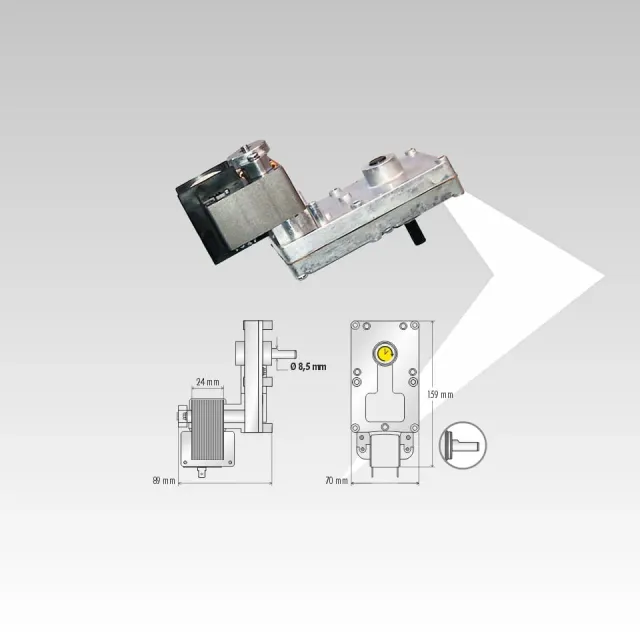 AMR Top Bcz AM504I1685 motoriduttore 1,6 rpm albero 8,5 mm