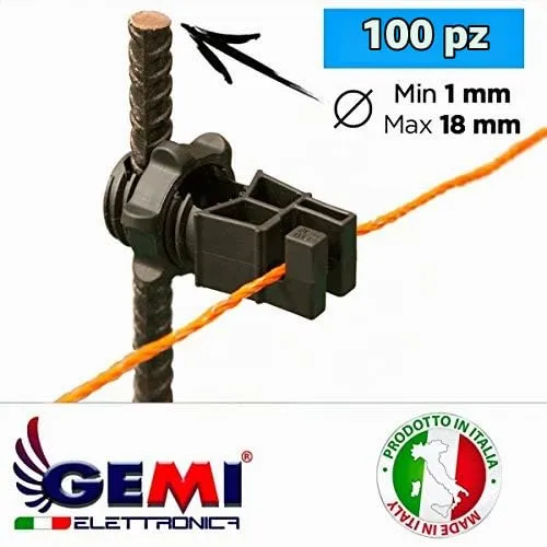 Gemi B12 kit recinto elettrico 500 m 100 isolatori doppia alimentazione