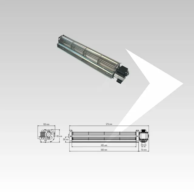 Trial TAS48B-031-D8 ventilatore tangenziale 485 mm pellet