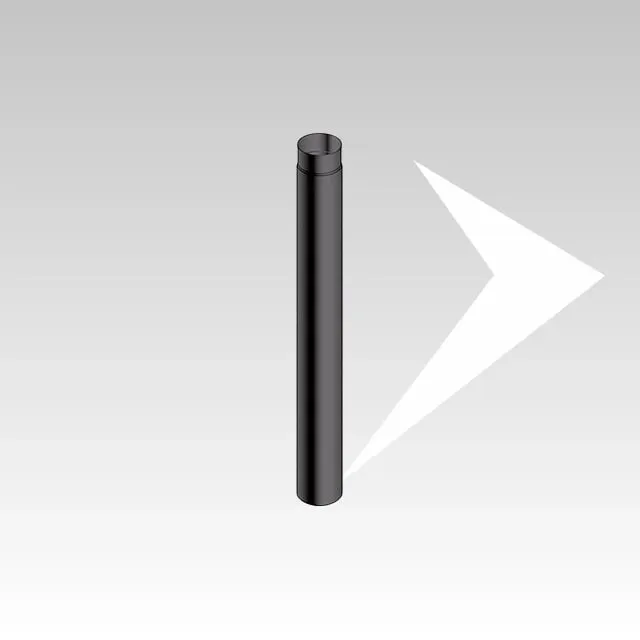 AMR Top Fertop 2.0 Legna F2L01 tubo 1 m nero 2 mm