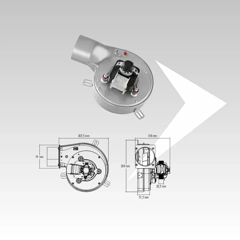 AMR Top Trial CAF15Y118BS estrattore fumi 150 mm 40W