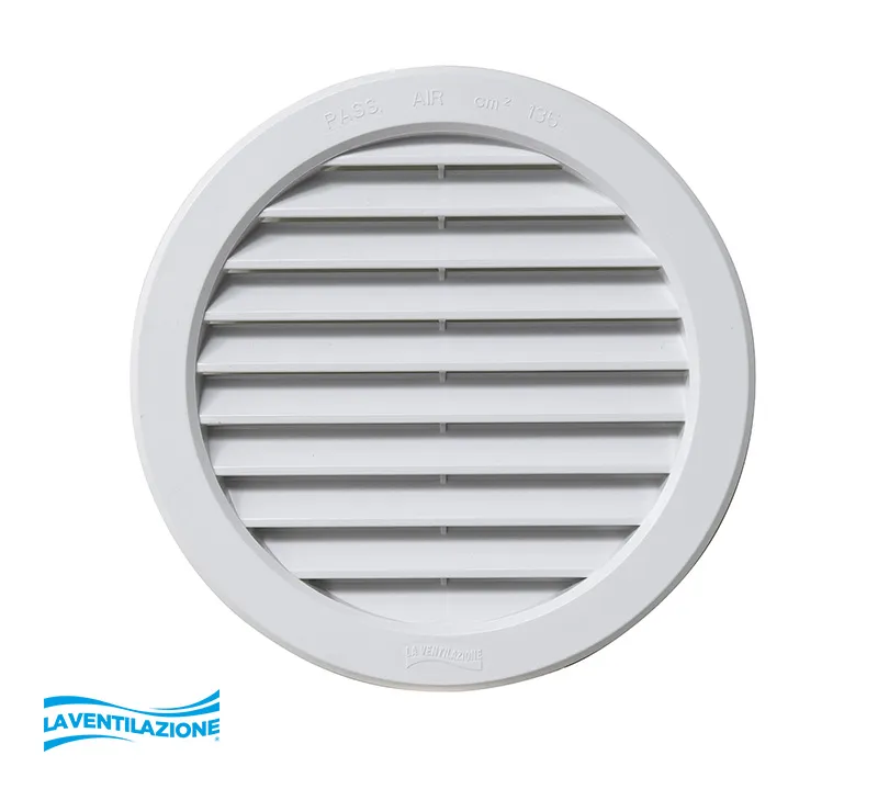 La Ventilazione Griglia tonda incasso foro Ø160 mm bianca