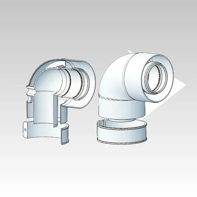 AMR Top Coax Top CXPG0819 curva coassiale 90° 60/100 Vaillant