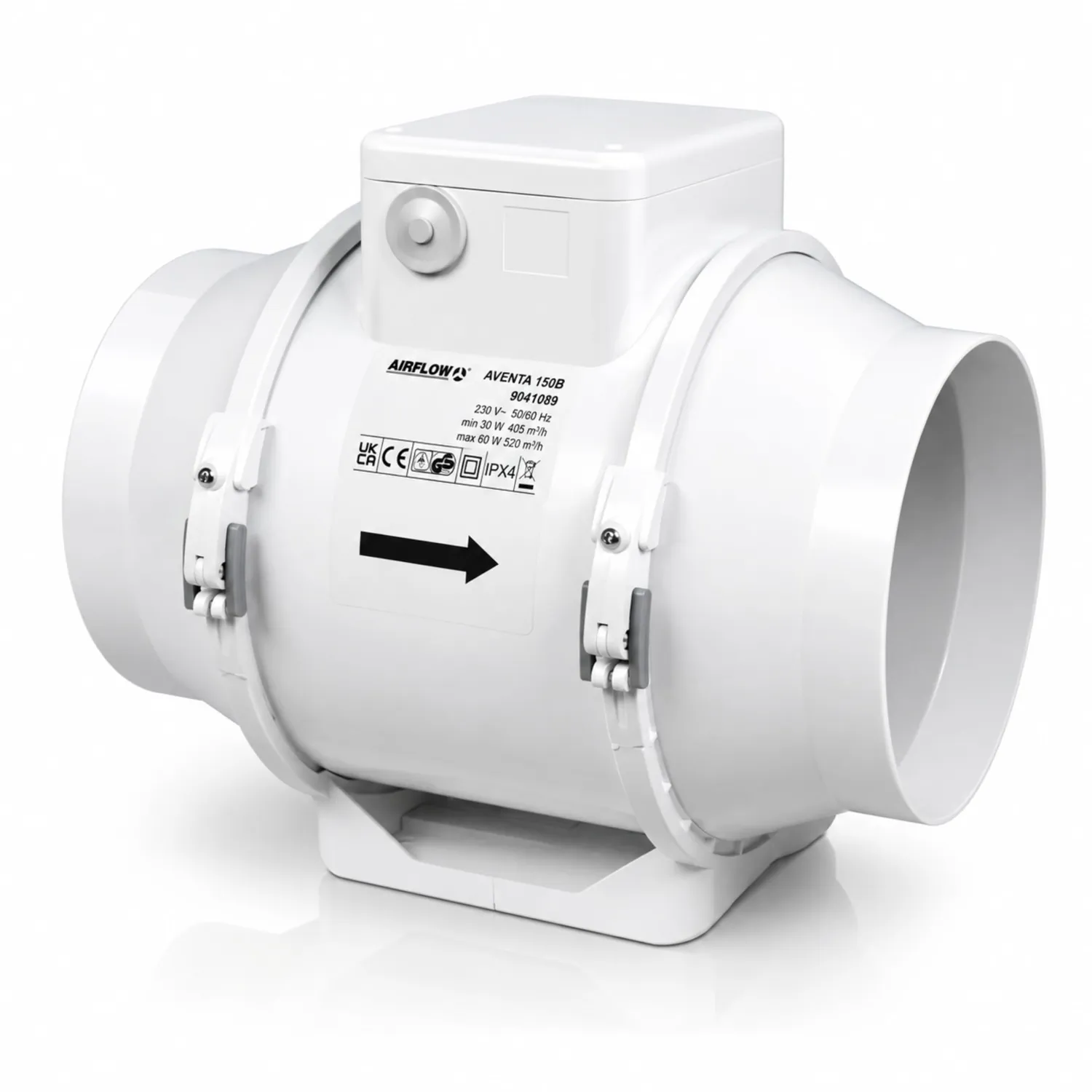 Airflow Aventa 100B Estrattore In Linea 100 mm Basic 2 Velocità