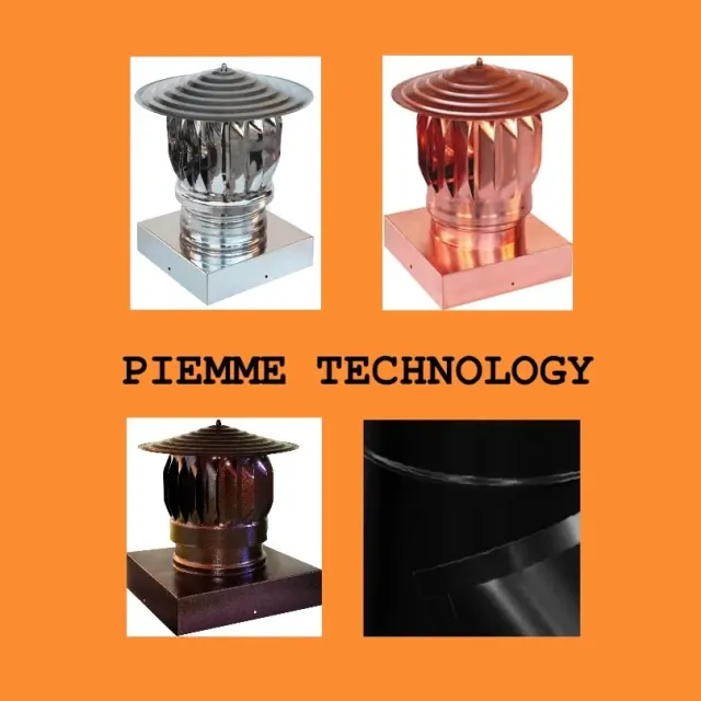 Piemme Comignolo Turbojet base quadrata canna fumaria